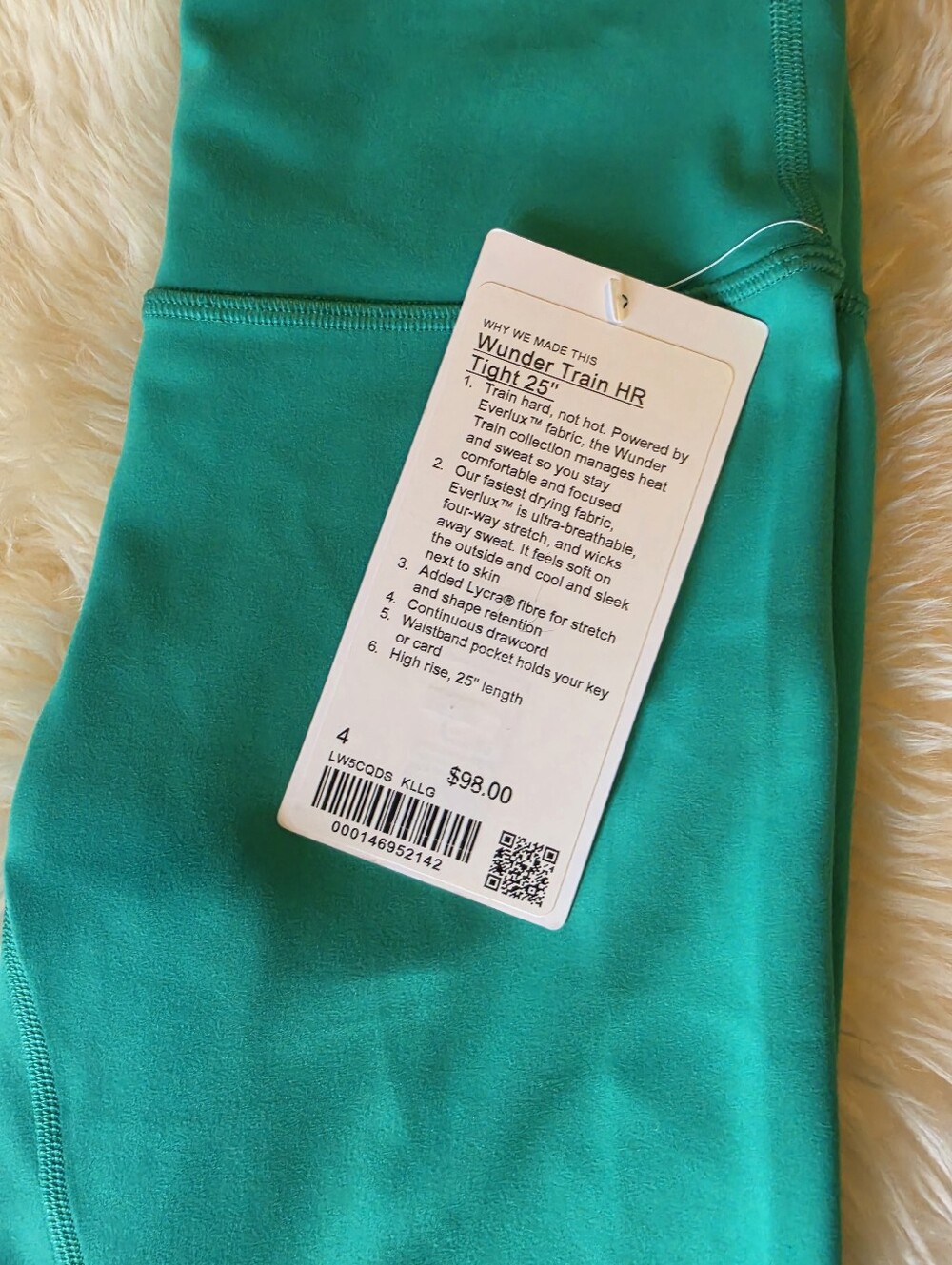 lululemon athletica Wunder Train HR Tight 25" Kelly Green 4 NWT - Picture 4 of 5